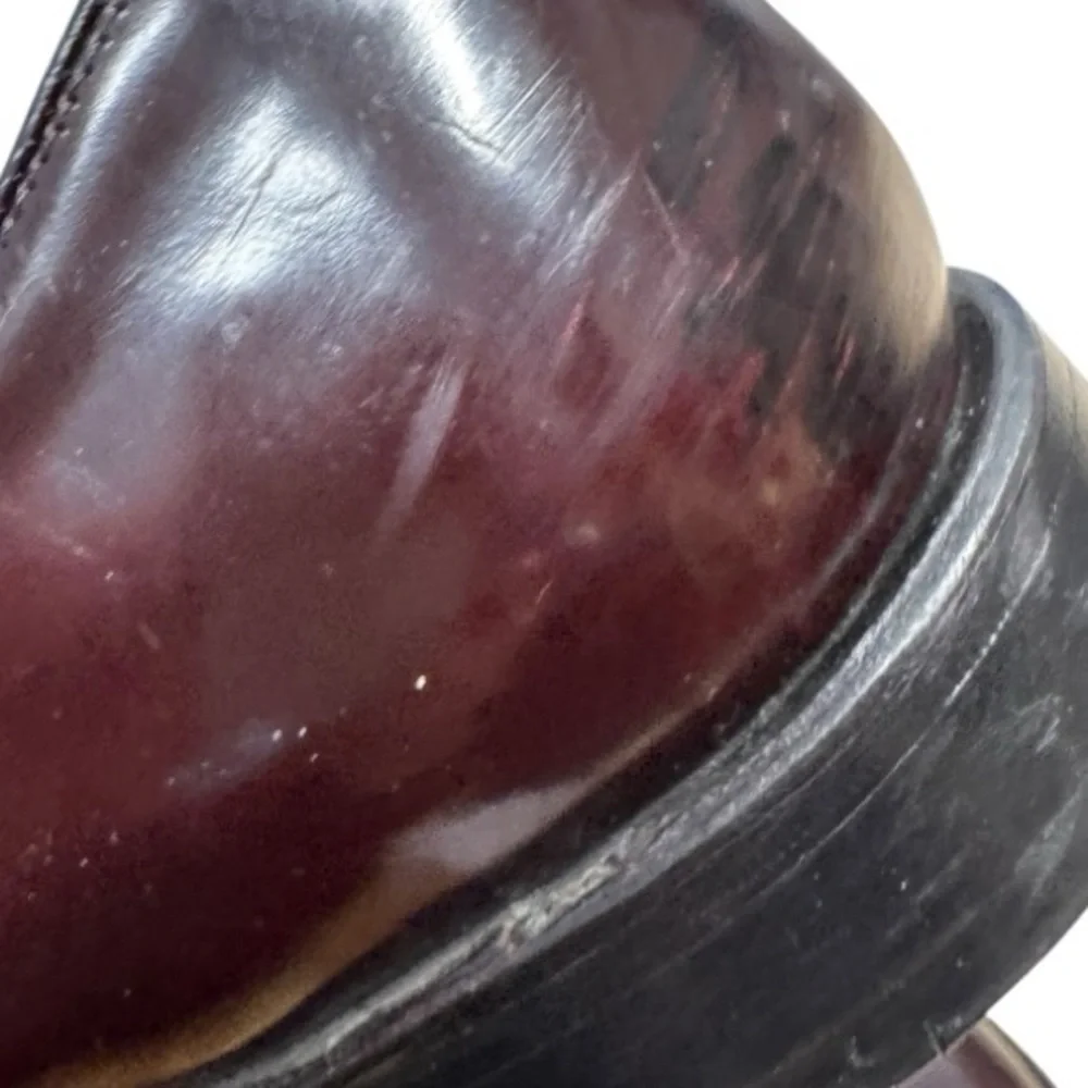 Johnston & Murphy Melton Burgundy Leather Cap Toe Oxford Dress Shoes Men’s 11 D